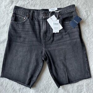 Lucky Brand Men’s Vintage Loose Shorts Denim Rigid Sz 30(32) Black 9” Inseam NWT